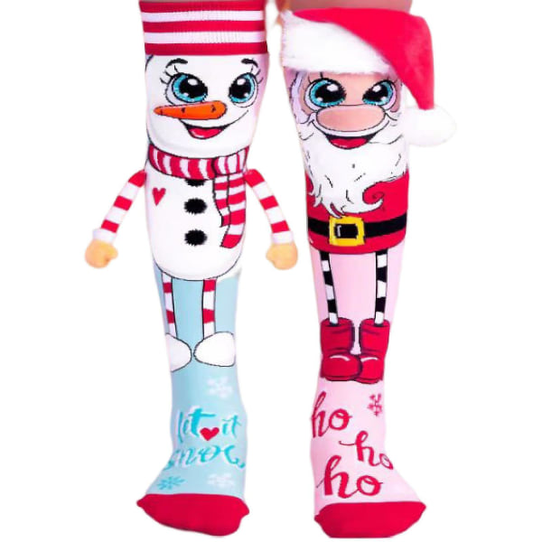 Innovative Soft Christmas Socks With Santa Snowman Print For Party