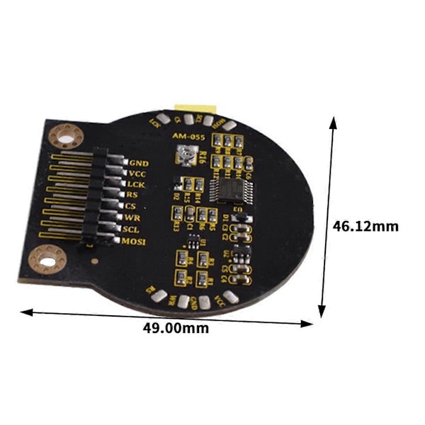 2,2 tommers TFT farge LCD-skjerm 128x128 punktmatrise skjerm rund TFT multifunksjonell LCD-skjerm