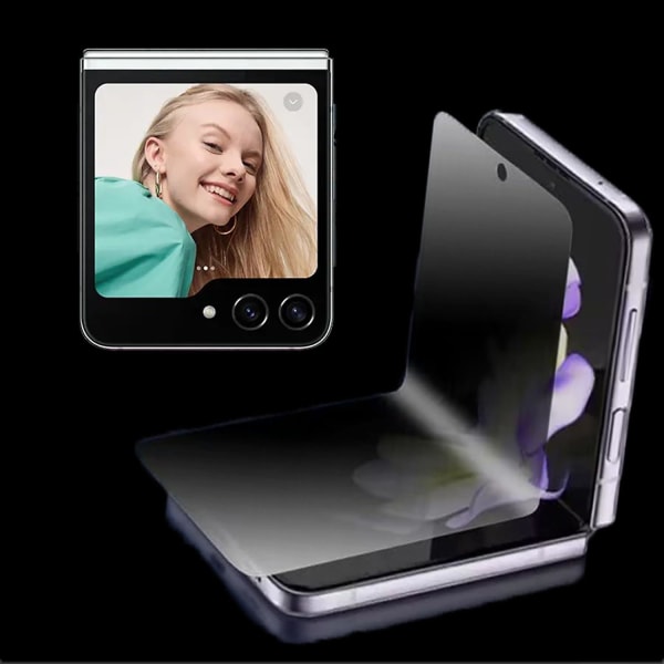 Z Flip 5 Näytönsuoja, Privacy Näytönsuoja Yhteensopiva Samsung Galaxy Z Flip 5 Näytönsuojakalvo Ulkoinen ja sisäinen Näytönsuojakalvo