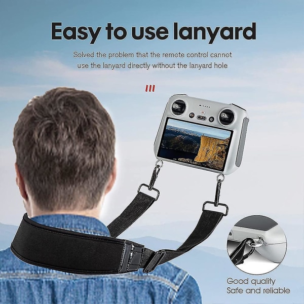 Yhteensopiva Dji Mini 3 Pro RC-ohjaimen lisävarusteet, nylonpunottu kaulahihnapidike