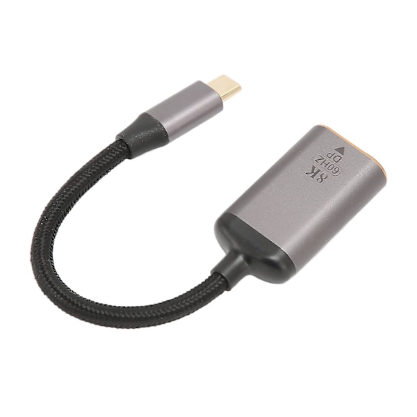 USB C till DisplayPort-adapter 8K 30Hz 4K 144Hz HDR Aluminiumlegering USB C till DP-omvandlare