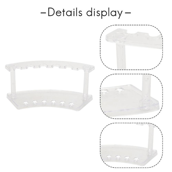 Plastik Penneholder, 4 stk. Plastik Penneholder Display Stativ 6-slots Pen Display Stativ Øjenbrynspen St