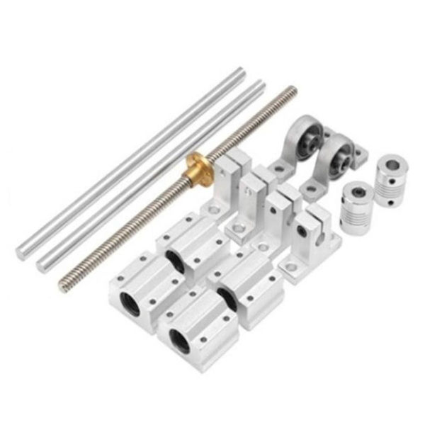 400mm helt gängad stång T8 blyskruv med mutterkit för 3D-skrivare/CNC-maskiner