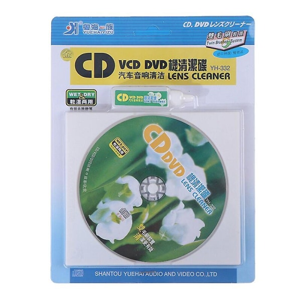 Hot 1st CD VCD DVD-spelare Linsrengöring Damm Smutsborttagning Rengöringsvätskor Skivåterställningssats