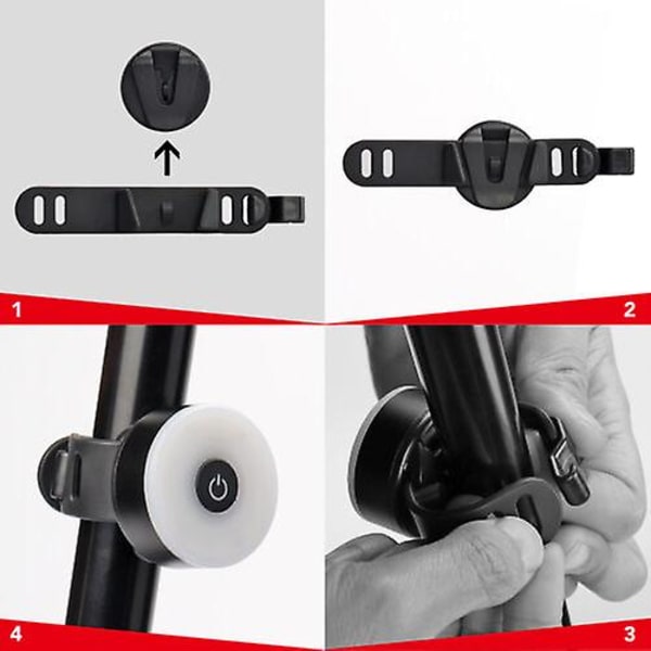 Led Usb Sykkel Bakre Hale Lys Oppladbar Sykkel Sykling Vanntett Sports Lampe