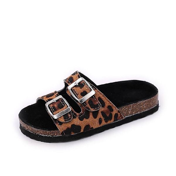 2023 Rosaguld Sandaler og Tøfler til Piger, Strandsko til Drenge, Skridsikker Gulv leopard 38