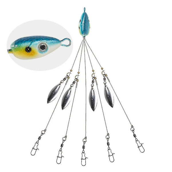 Bait Alabama Group Attack Rig 18g Med Sequin Fake Bait Blå 1stk