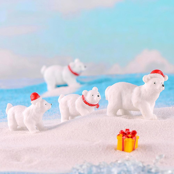 Hartsi Pola-r Karhu Eläinpatsas Diy Miniatyyri Keijupuutarhan Kasvikoriste - 3 Osan Sarja