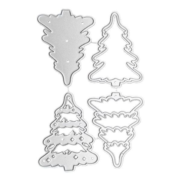 Juletræer Metal Skæredøre Skabeloner Diy Scrapbooking Album Papirkort Skabelon Form Embossing Håndværk Dekoration