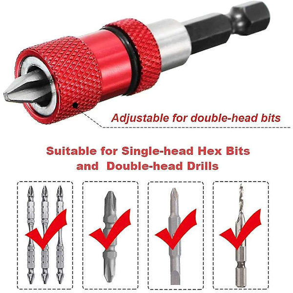 1/4 Hex Skaft Elektrisk Borr Magnetisk Skruvmejsel Bitshållare Verktyg Magnetism Begränsning Justerbar Extens