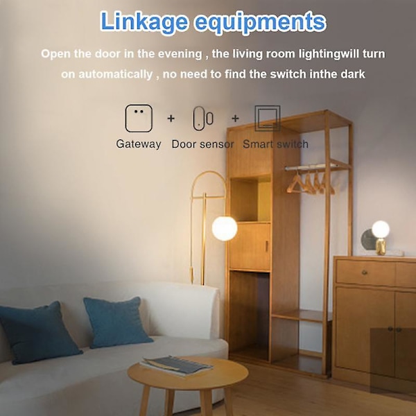 Corui Tuya Smart Zigbee Dør- og Vindusensor Smart Hjem App Fjernalarm Bærbar GPS