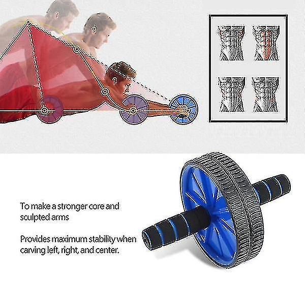 Set Dubbelhjulig Roller Magrulle Hem Gym Fitness Utrustning