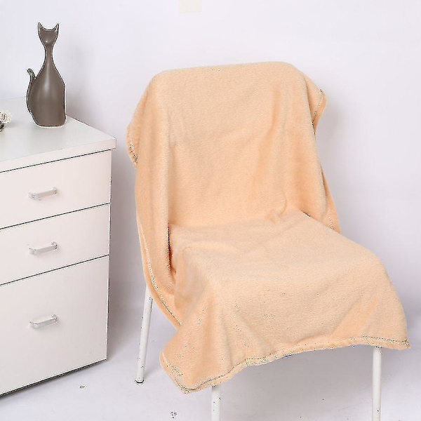 Ensfarvet blød tæppe koral fleece materiale praktisk lille tæppe