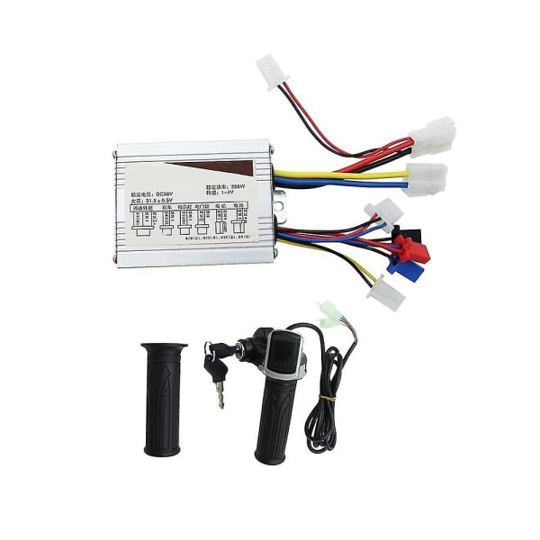 36V 350W Sähköpotkulaudan Harjallinen Ohjainmoottori + Kaasukahva Twist Grip Kit Sähköpyörälle