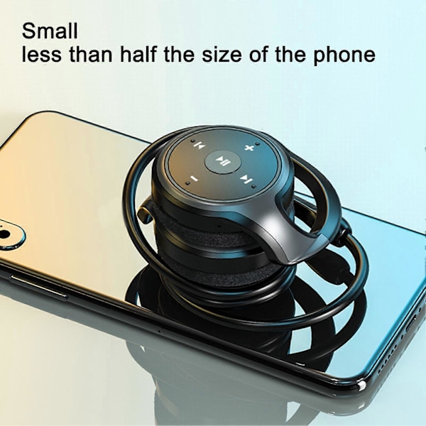 A23 True Wireless Stereo Bluetooth 5.0 Trådlösa Hörlurar med Öronkrok, FM-Radio, TF-Kortspelare, Sportheadset för Android blue