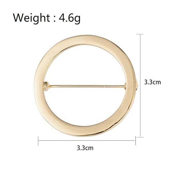 Geometriset ympyräsoljet kauniit huivirenkaat vaatteiden soljet asusteisiin golden circle