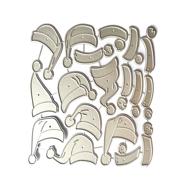 Metallskärande stansar Julhatt Scrapbooking Stencil Die Cuts Kort Prägling