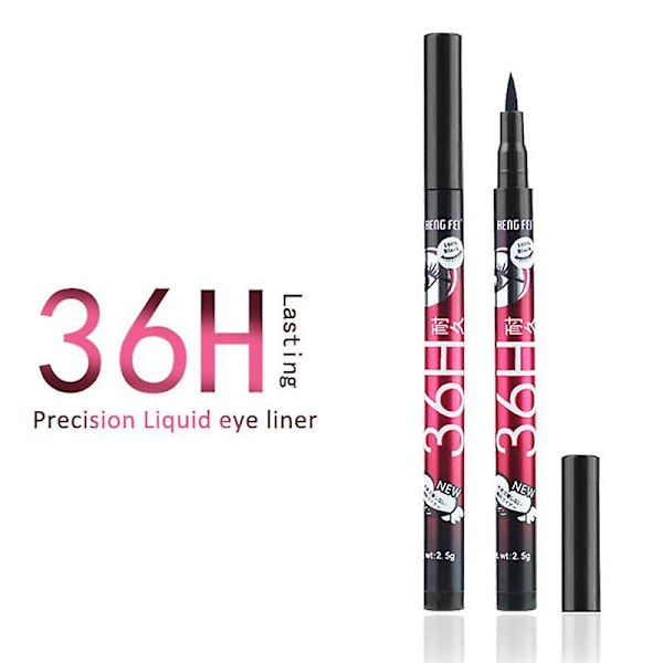 1 st svart flytande eyeliner Snabbtorkande Vattentät Långvarig Flytande Eyeliner Penna Eyeliner