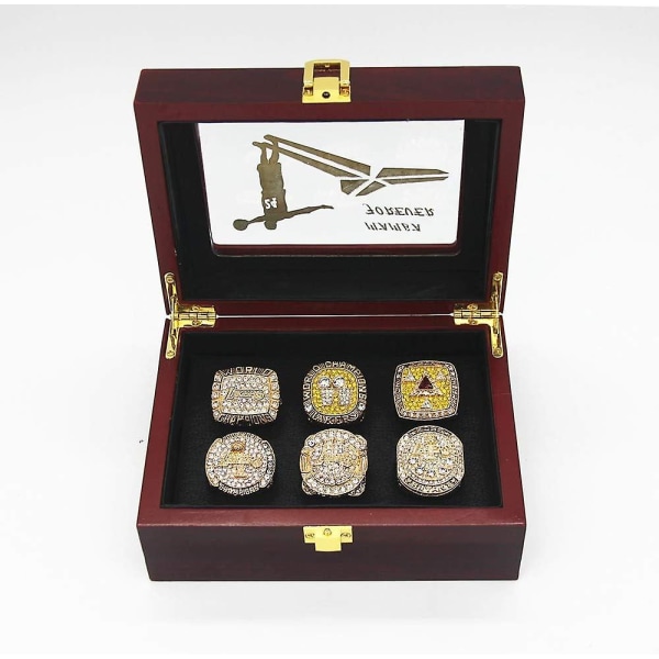 2000 2001 2002 2009 2010 La Championship Replica Ring Lakers Rings Set Koko 11 Deluxe-puulaatikolla Ja 2016 K'o'b'e Retirement Commemorative Mamba Fo