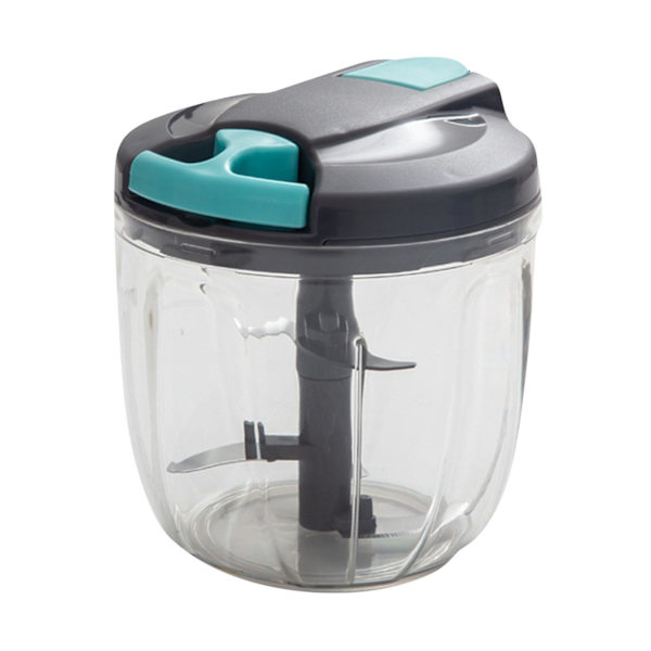 Manuel Hakker Fødevareprocessor - Grøntsagsmoser Til, Hvidløg, Persille Med 5 Blade (grå, 900ml)