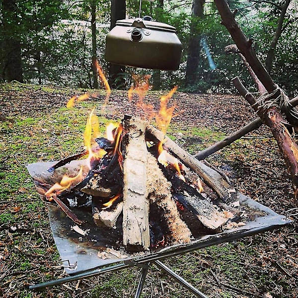 Nät Eldstad Eldkorg Sammanfallande Bärbar Picknick Vandring Bakgård Bonfire Stativ
