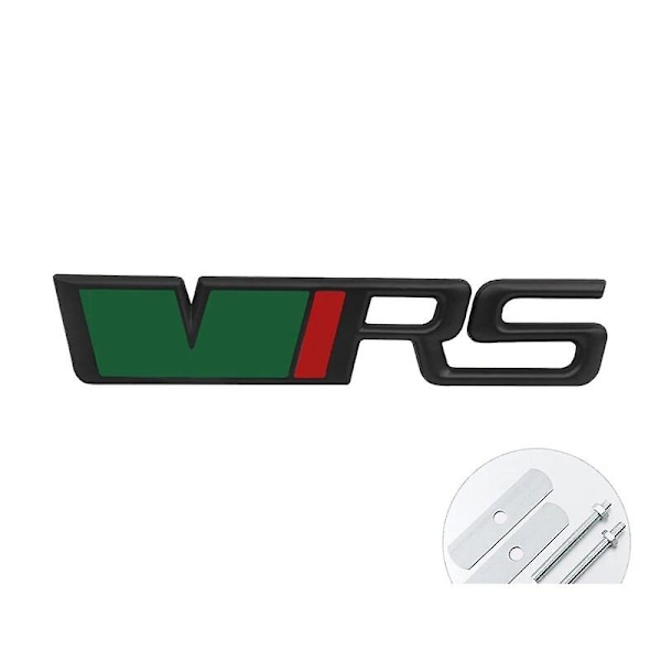 3D Metall VRS Logotyp Bil Frontgrill Emblem Badge Bagageutrymme Dekal för Skoda Octavia 3 2 A5 A7 MK3 MK2 Kodiaq Superb Fabia Tillbehör~2946