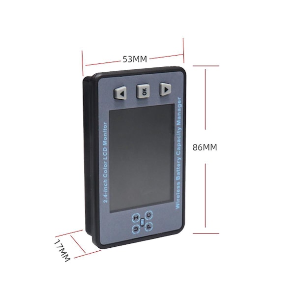 Vac8810f 2,4 tommer trådløs spenningsmåler+måleboks+koffert Coulometer Kapasitet Strømdetektor 12