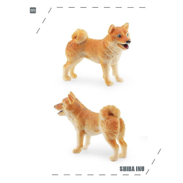 8st kreativa hunddjur figurer prydnadsföremål ömtåliga och kompakta hundfigurer för hemmakontor bordsskiva O