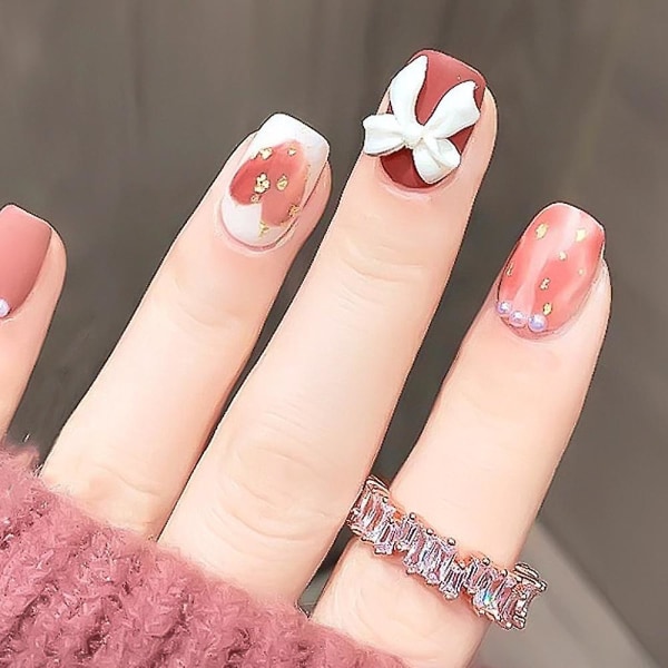 3D Fjärilsrosett Nagelcharm för Akryl Resin Flatback Nagelkonst Design, Fjärilsnagelcharm, Färgglada Rosettnageltillbehör för DIY Manikyrtips DIY Hantverk
