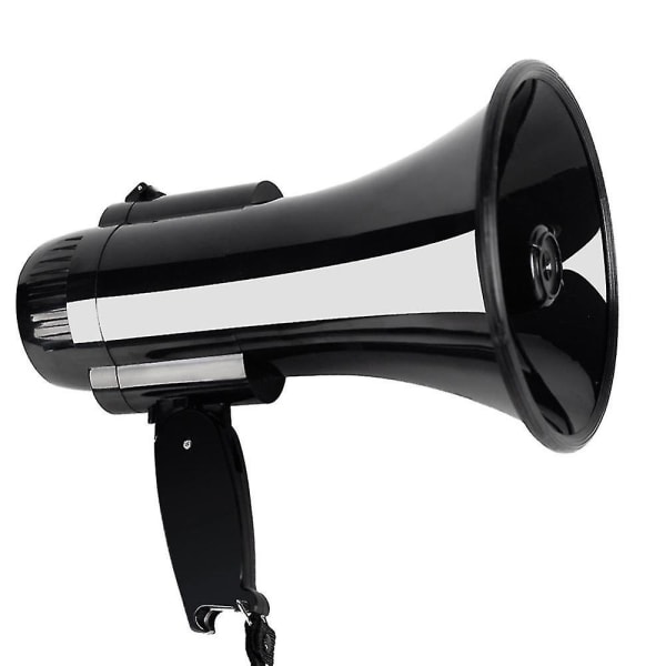Bärbar högtalare Bullhorn Power Handhållen mikrofon Inbyggd sirenalarm Volymkontroll och rem