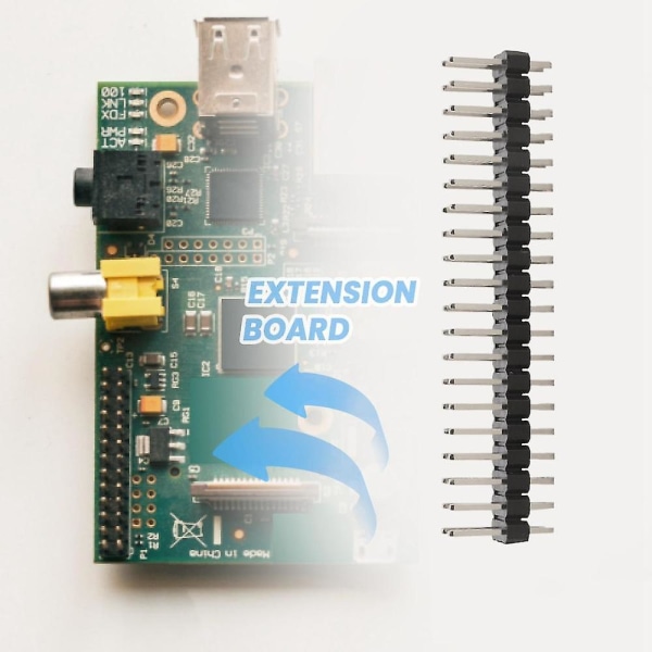 12 stk 40 Pin Gpio Header Kit 20x2 Pins retvinklet Gpio Header socket til Raspberry Pi Zero/4b/3b+/