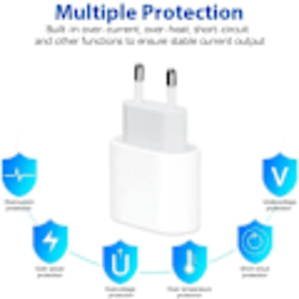 3-pack - Laddare för iPhone - Snabbladdare - Adapter + Kabel 20W Vit en one size iPhone 3-Pack iPhone（NT） 3-Pack iPhone iphone 3-pack