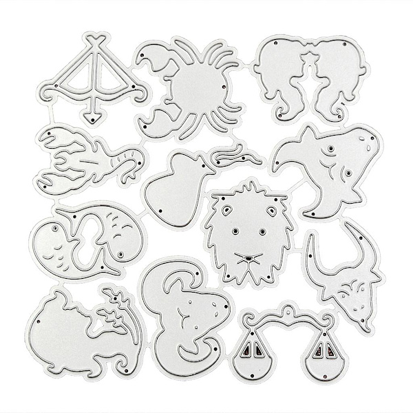 Kulstofstål Constellation Tegn Skæredør Embossing Skabelon Skimmel Diy