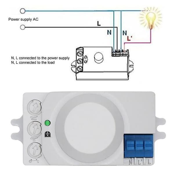 Bevægelsessensor Sensor Switch Led 360 Grader Menneskekropssensor Lyskontakt Smart Hjem