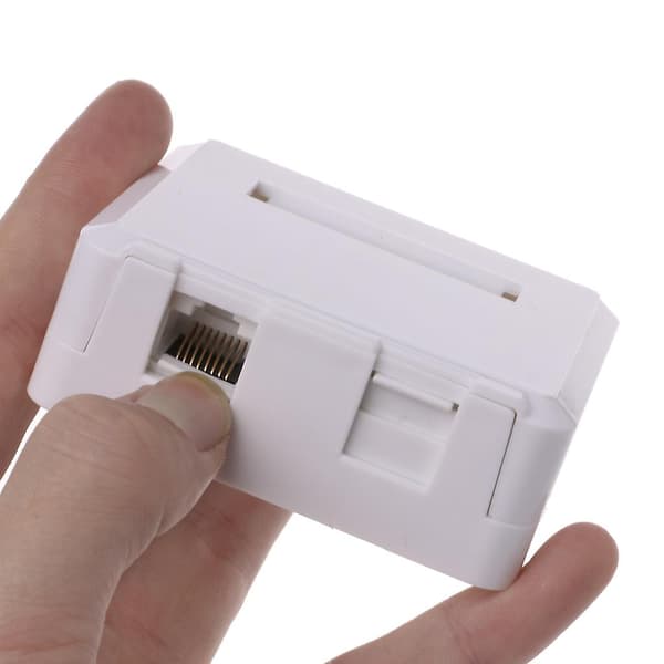 Skrivebords Jb Dobbelport Panel Ethernet-kabel Koblingsboks Med 2 Cat6 Moduler
