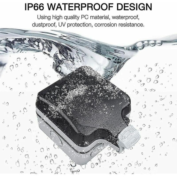 Ip66 vanntett utendørs stikkontakt, komplett strømuttak, vanntett Dolaso ​​utendørs stikkontakt,