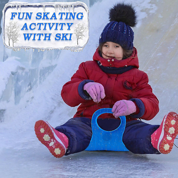 4 st Tjockare Barn Vuxen Snö Släde Solid Färg Skidbräda Utomhus Gräs Sand Slider Sledge Underhållningsverktyg