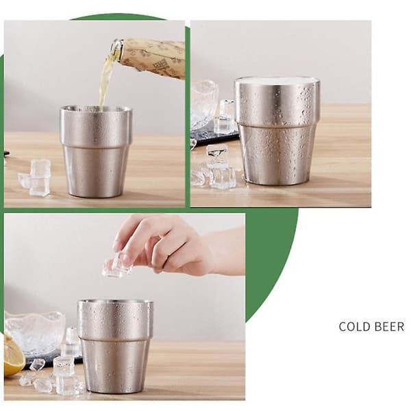 Dubbelväggig Rostfritt Stål Kaffe Mugg Bärbar Kopp Bilayer Kaffe Mjölk Te Citron