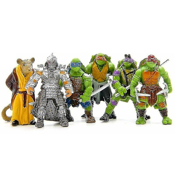 6 stk./parti Teenage Mutant Ninja Turtles Tmnt Mini Figurer Actionfigurer Legetøj Juguetes
