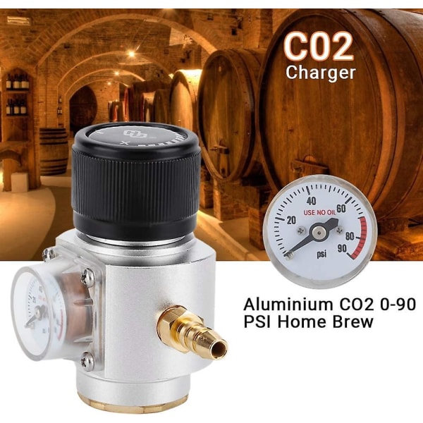 Co2 0-90 Psi Home Brew Mini Gass Regulator Kit T21 * 4 Soda trykkmåler ledninger Aluminium ladersett