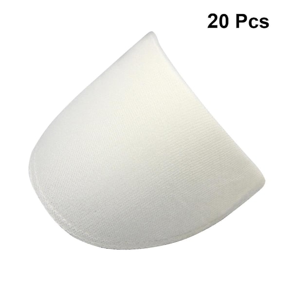 20 par praktiska axelvaddar bekväma sy svampdynor användbara axelvaddar för kavajklänningar (vit, 8x13,5x1cm)