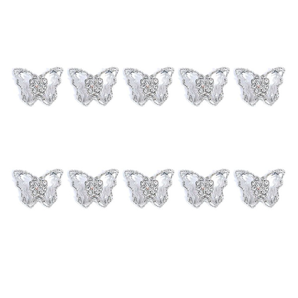 10 stk. Luksus 3D Zirkon Negle Krystal Kunsthåndværk Rhinestones Charms Negle Diamanter Style 2379