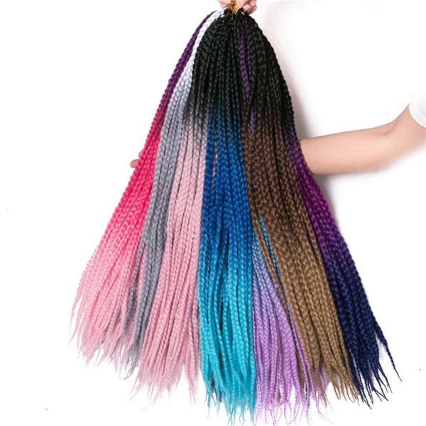 60 cm naisten hiustenpidennykset punottu värilohkoperuukki klubille
