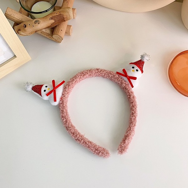 Sööt Plush-hirven pääpanta naisille joulumekkoon, korkea kallohirven pääpanta, piparkakkumies, syksy ja talvi, kasvojenpesu hiusneula christmas snowman
