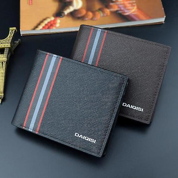 Elegant Minimalistisk Tegnebog med Flere Rum og Slidstærkt Kort Etui black