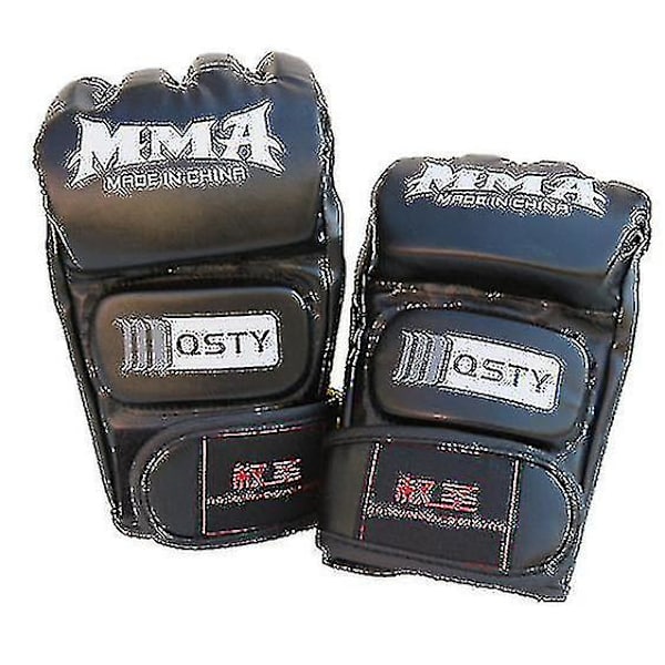 Halvfinger Boksehandsker Sanda Combat Bokse Sæt Voksen Combat Træning Mma Bokse Sæt Sandsæk Eksponerede Fem Fingre