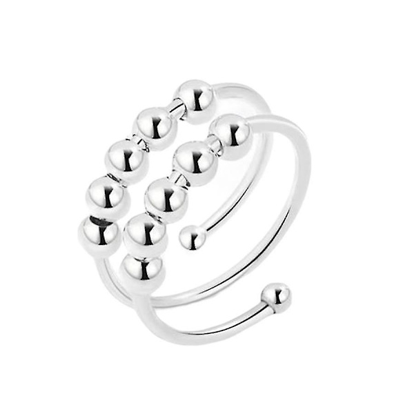 Antistressring Dubbel Justerbar Koppar Platina Silver