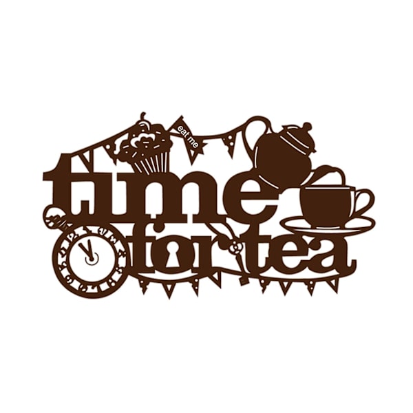 For Time For Tea Bogstaver Vimpel Metal Skæredør Stencil Diy Prægnings Templa