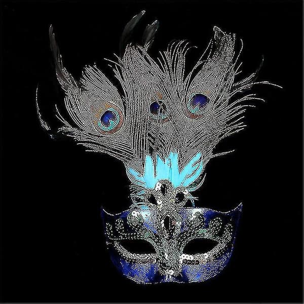 Masquerade Karnevalsball Forkledning Påfuglfjær Maske