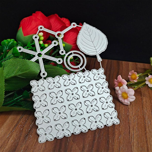 Blad Blomster Metal Die Cuts Diy Scrapbooking Dekorative Prægningspapir Kort